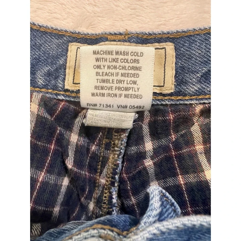 Vintage LL Bean Mens 33x32  Natural Fit Straight Flannel Lined Denim Jeans